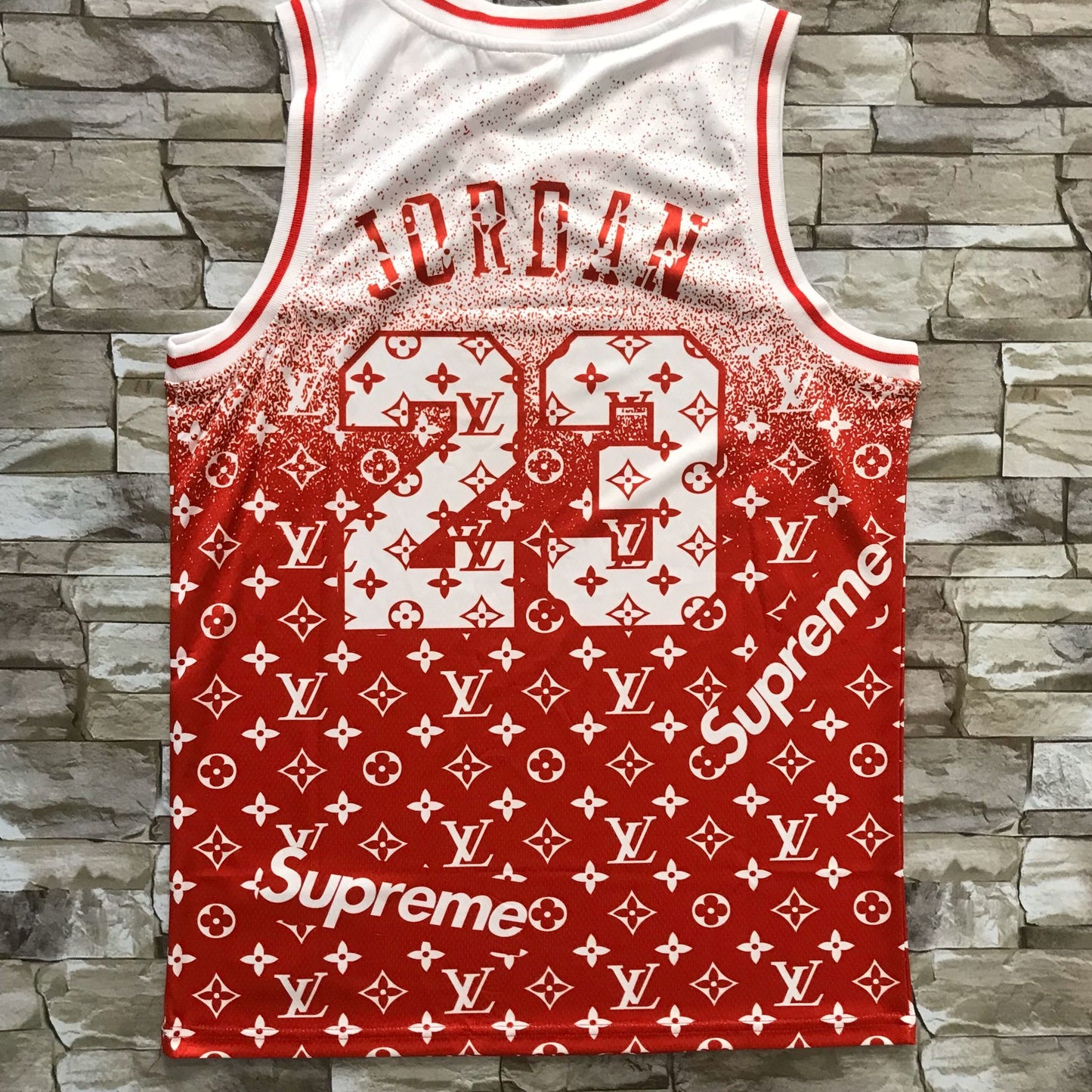 Men's Chicago Bulls Michael Jordan White/Red Classics Swingman Player Jersey