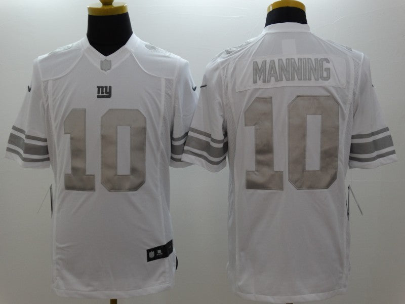 Men's New York Giants Eli Manning #10 White Player Game Jersey