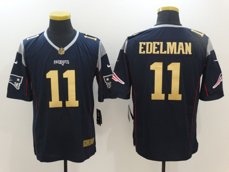 Men's New England Patriots Julian Edelman #11 Navy Alternate Game Jersey