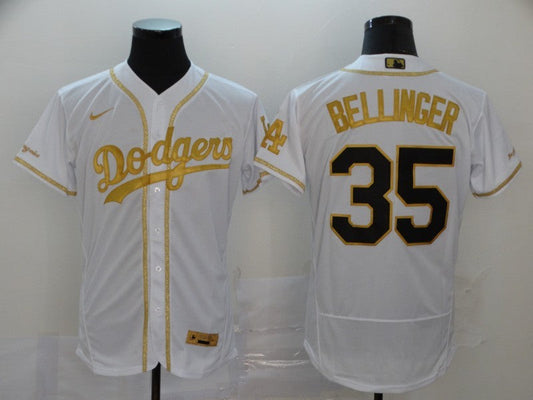 Men's Los Angeles Dodgers Cody Bellinger #35 White Game Player Jersey