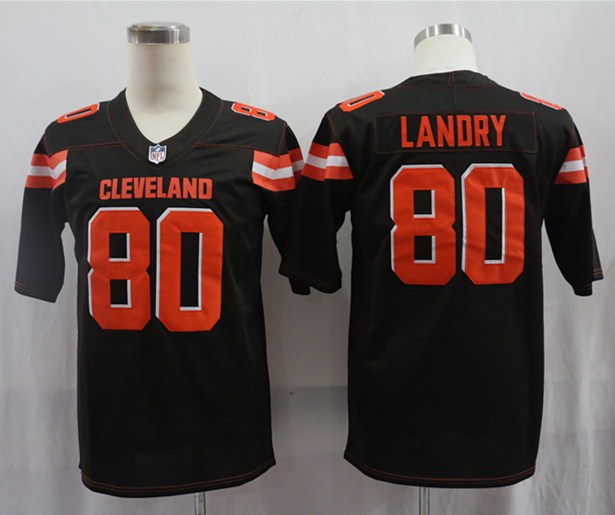 Men's Cleveland Browns Jarvis Landry #80 Brown Game Jersey