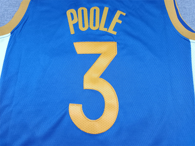 Men's Golden State Warriors Jordan Poole #3 Royal 2022/23 Fast Break Replica Player Jersey - Icon Edition