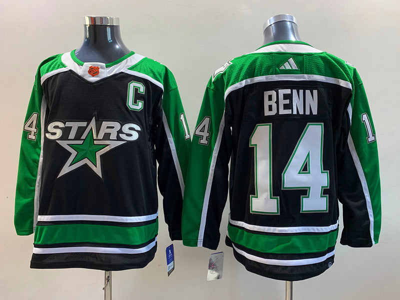 Men's Dallas Stars Jamie Benn #14 Black Breakaway Player Jersey