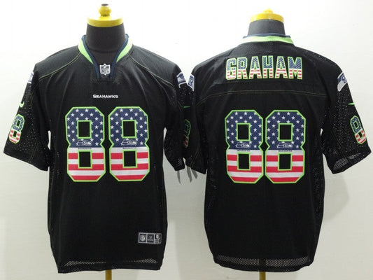 Men's Seattle Seahawks Jimmy Graham #88 Black Game Jersey