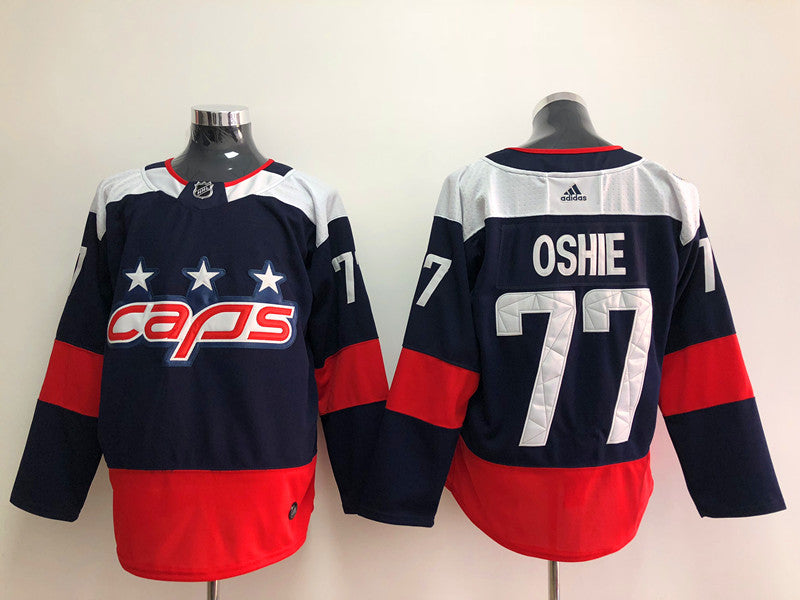 Men's Washington Capitals TJ Oshie #77 Navy Player Jersey