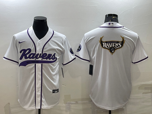 Men's Baltimore Ravens White Game Jersey