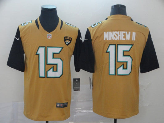 Men's Jacksonville Jaguars Gardner Minshew II #15 Gold Inverted Legend Jersey