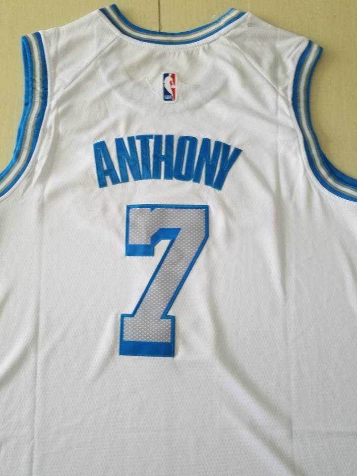 Men's Los Angeles Lakers Carmelo Anthony White Swingman Jersey - City Edition