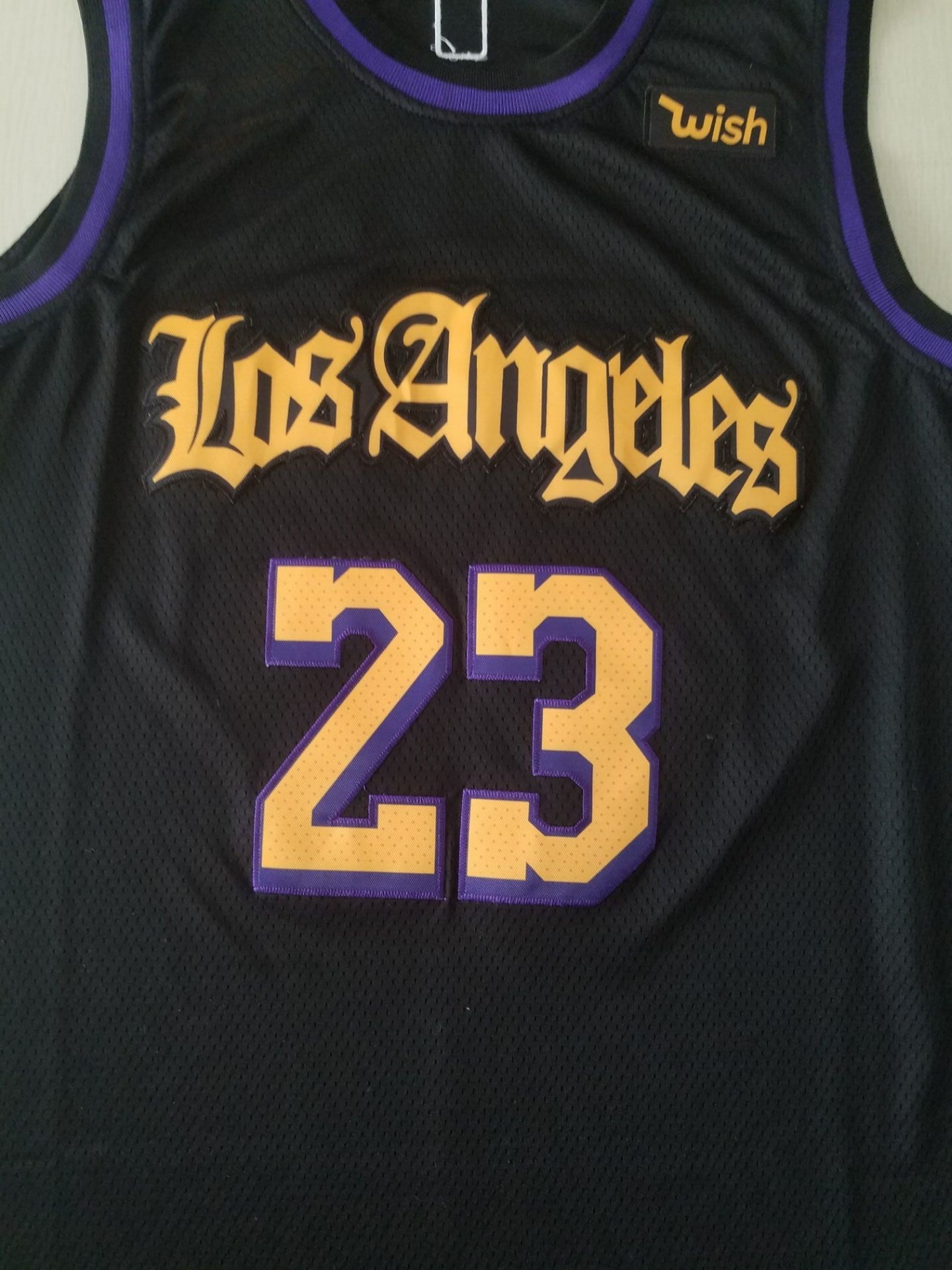 Men's Los Angeles Lakers LeBron James #23 Black Swingman Jersey