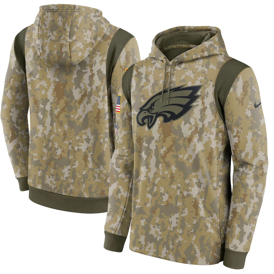 Men's Philadelphia Eagles NFL 2021 Salute to Service Hoodie Camouflage