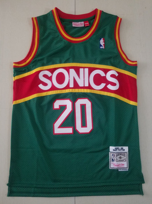 Men's Seattle Supersonics Gary Payton #20 Green Throwback Swingman Jersey