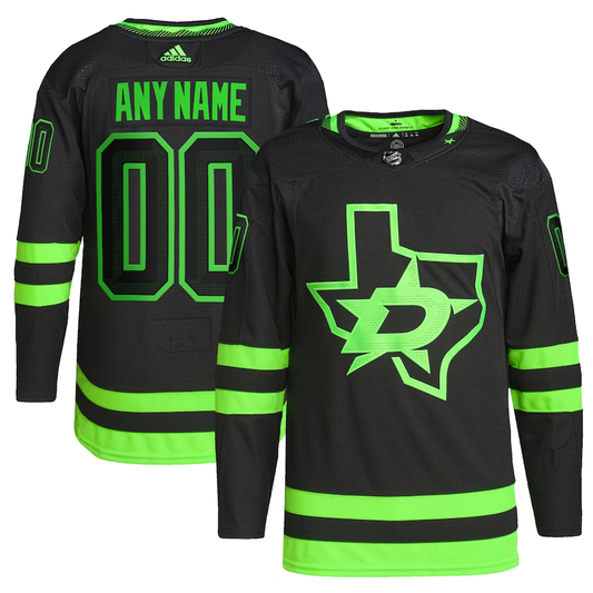 Men's Dallas Stars Black Alternate Primegreen Authentic Pro Custom Jersey