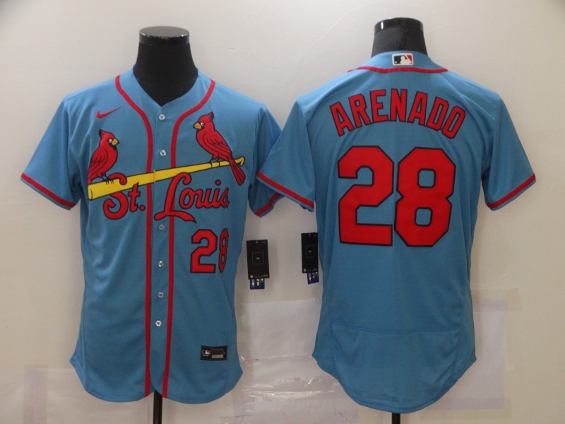 Men's St. Louis Cardinals Nolan Arenado #28 Blue Replica Player Jersey