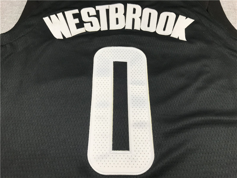 Men's Houston Rockets Russell Westbrook #0 NBA Black Classics Swingman Jersey