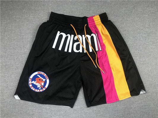 Men's Miami Heat Black 2005-06 Hardwood Classics Basketball Shorts