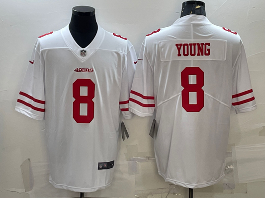 Men's San Francisco 49ers Steve Young #8 White Game Jersey