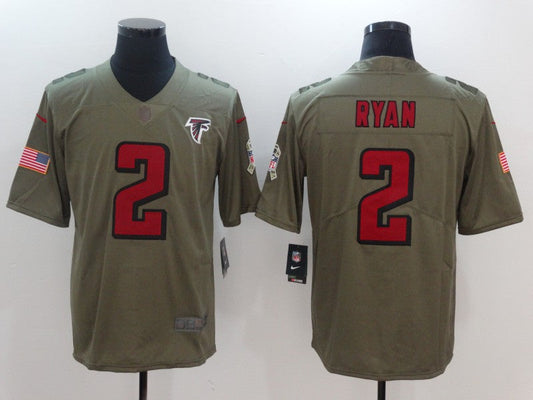 Men's Atlanta Falcons Matt Ryan #2 Brown Game Jersey