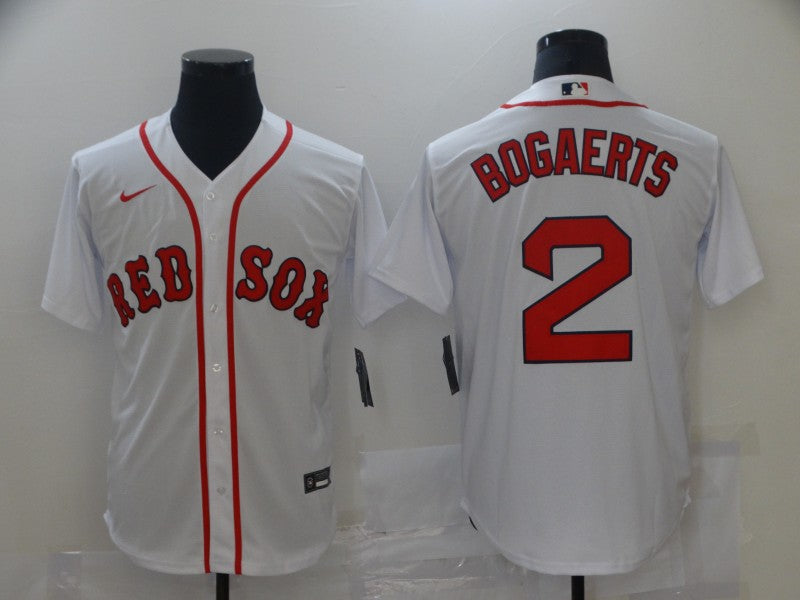 Men's Boston Red Sox Xander Bogaerts #2 White Replica Baseball Jersey