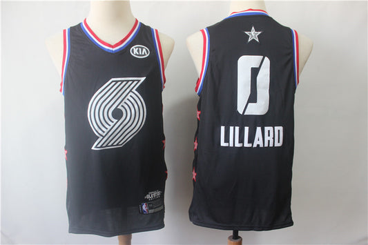 Men's Portland Trail Blazers Damian Lillard #0 NBA Black Swingman Player Jersey