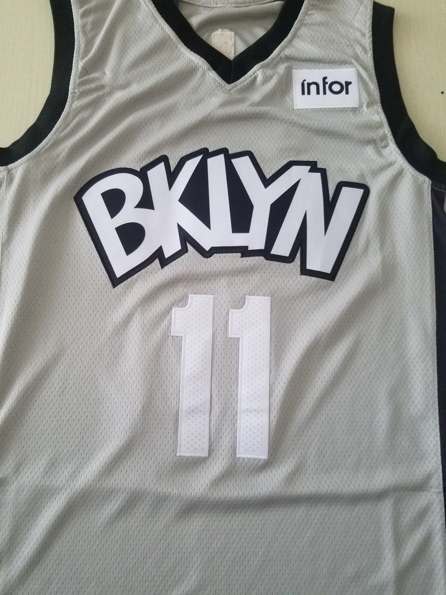 Men's Brooklyn Nets Kyrie Irving Gray 2019 Fast Break Player Movement Jersey