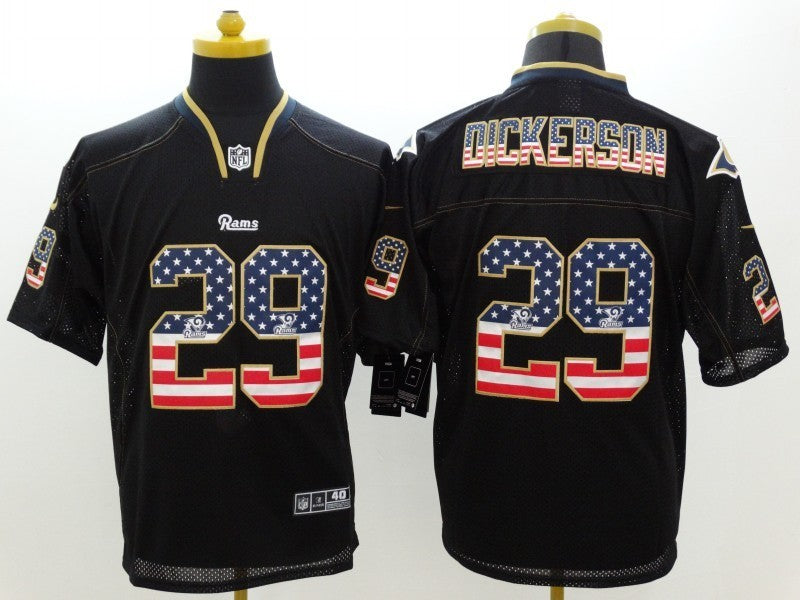 Men's Los Angeles Rams Eric Dickerson #29 Black Player Game Jersey