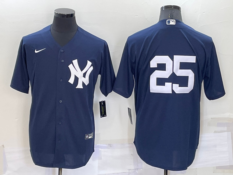 Men's New York Yankees Jason Giambi #25 Navy Replica Player Name Jersey