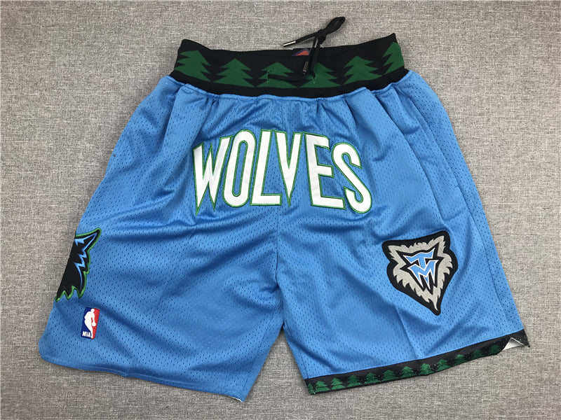 Men's Minnesota Timberwolves Light Blue Basketball Shorts