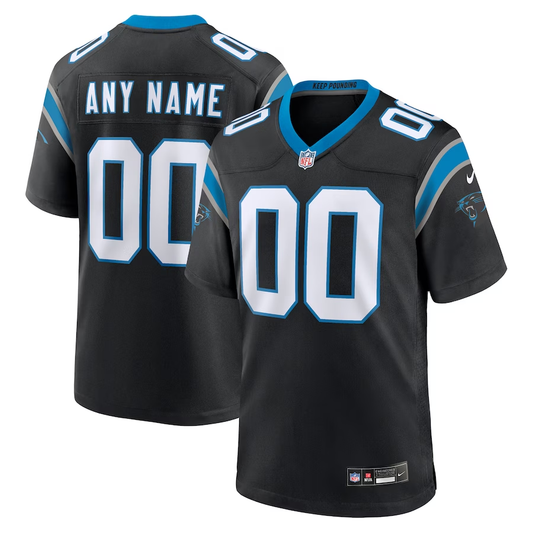 Custom Carolina Panthers Black Game Jersey