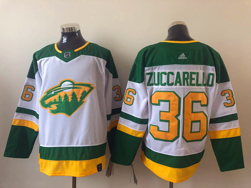 Men's Minnesota Wild Mats Zuccarello #36 White Breakaway Jersey