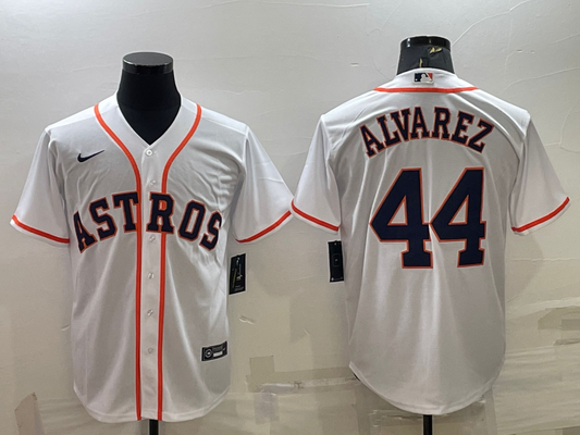 Men's Houston Astros Yordan Alvarez #44 White Home Replica Jersey