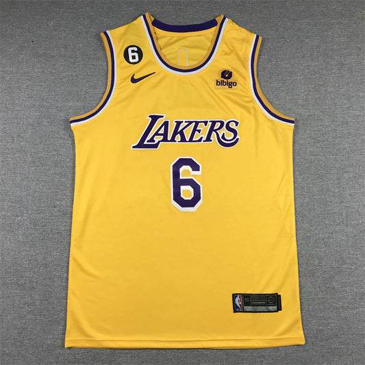 Men's Los Angeles Lakers LeBron James #6 Gold 2022/23 Swingman Jersey - Icon Edition