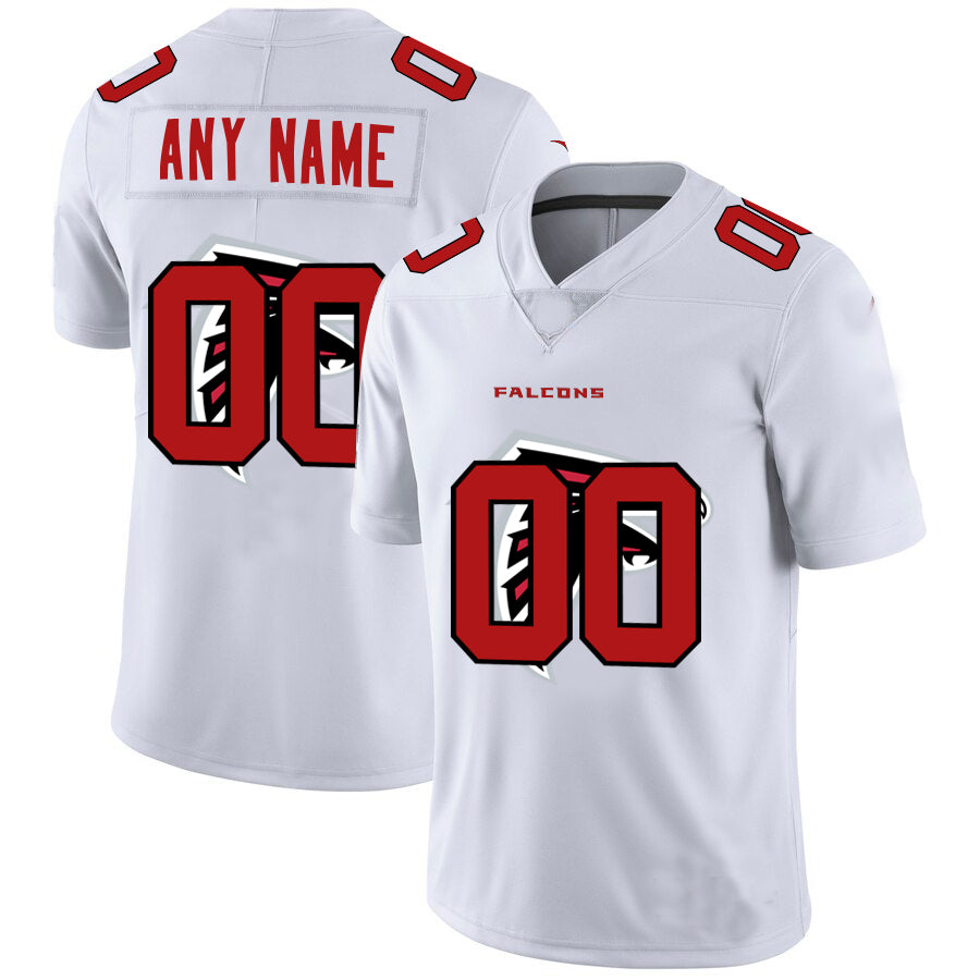 Custom Atlanta Falcons White Team Big Logo Vapor Untouchable Limited Jersey Stitched American Football Jerseys