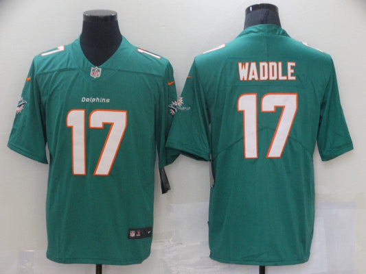 Men's Miami Dolphins Jaylen Waddle #17 Green Game Jersey