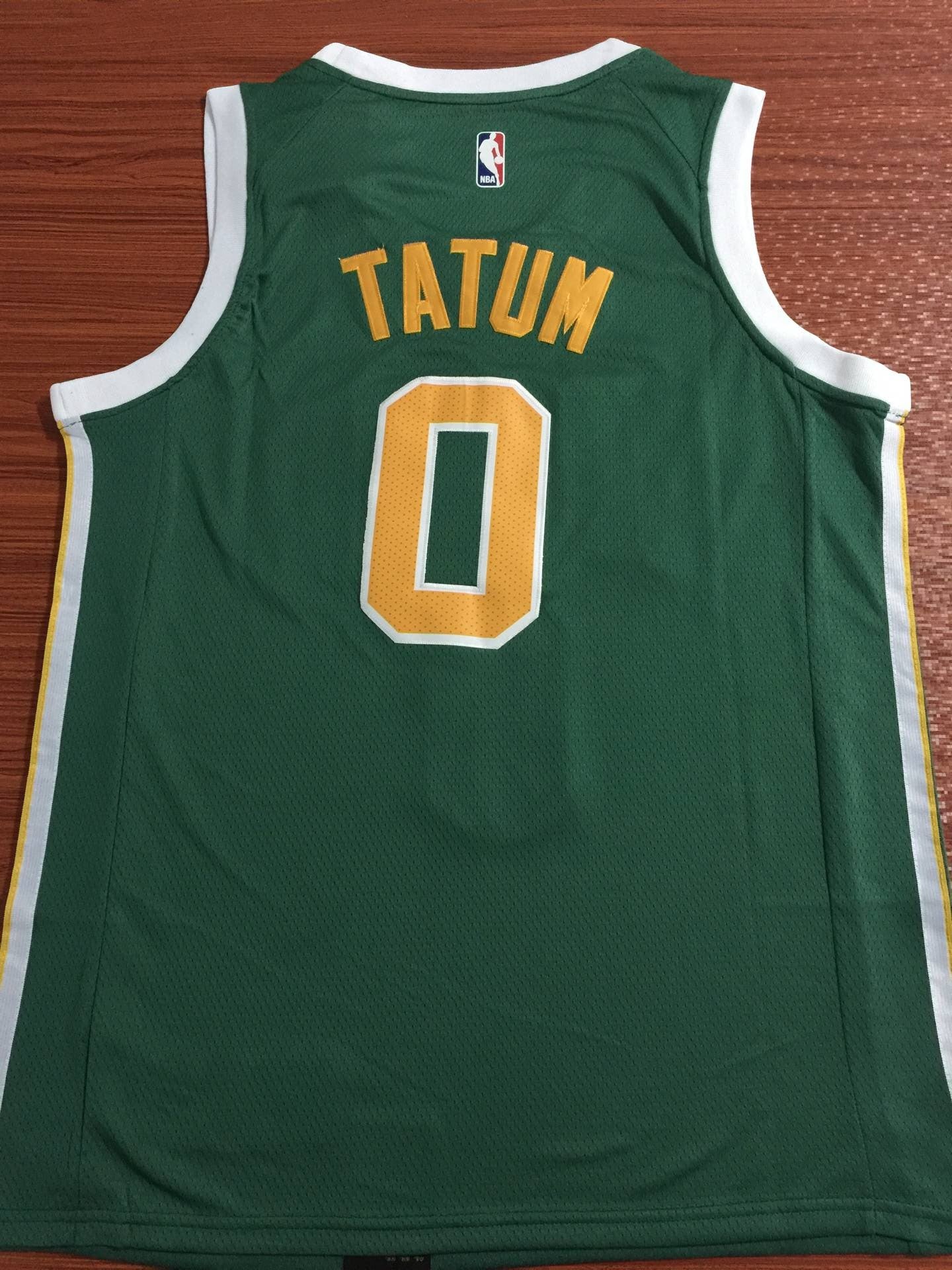 Men's Boston Celtics Jayson Tatum #0 NBA Green Swingman Jersey