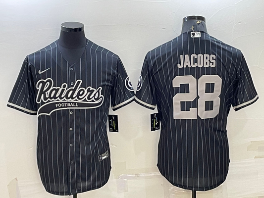 Men's Las Vegas Raiders Josh Jacobs #28 Black Player Game Jersey Joint Edition