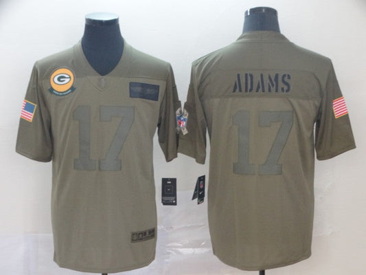 Men's Green Bay Packers Davante Adams #17 Brown Game Jersey