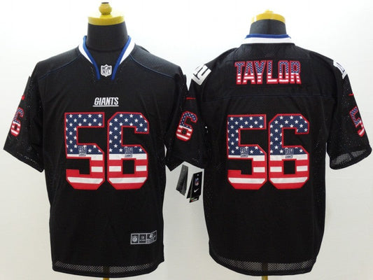 Men's New York Giants Lawrence Taylor #56 Black Game Jersey