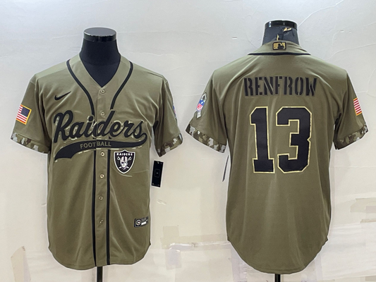 Men's Las Vegas Raiders Hunter Renfrow #13 Olive 2022 Salute To Service Limited Jersey Joint Edition