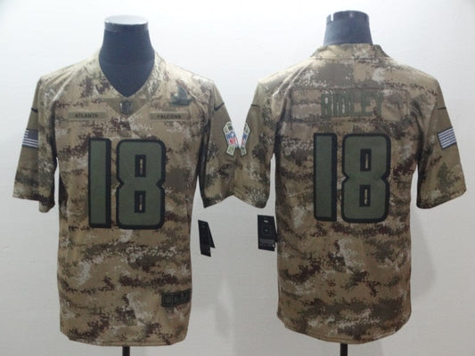 Men's Atlanta Falcons Calvin Ridley #18 Camouflage Game Jersey