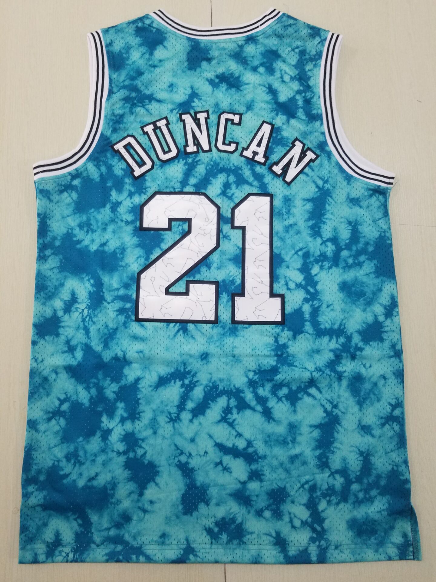 Men's San Antonio Spurs Tim Duncan #21 Blue Galaxy Swingman Jersey