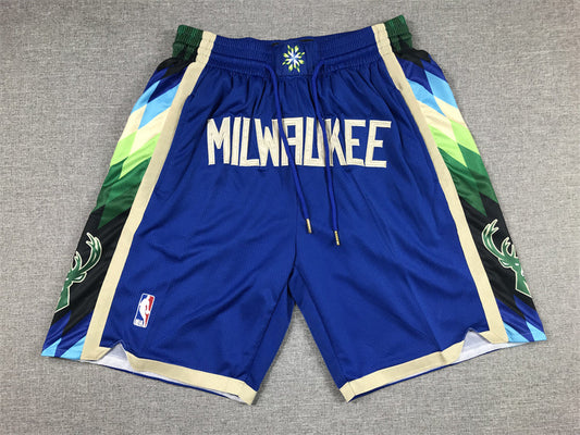 Men's Milwaukee Bucks Blue 2022/23 City Edition Basketball Shorts