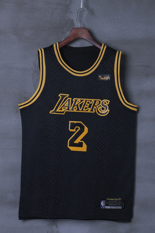 Men's Los Angeles Lakers Lonzo Ball #2 NBA Black Swingman Jersey - City Edition