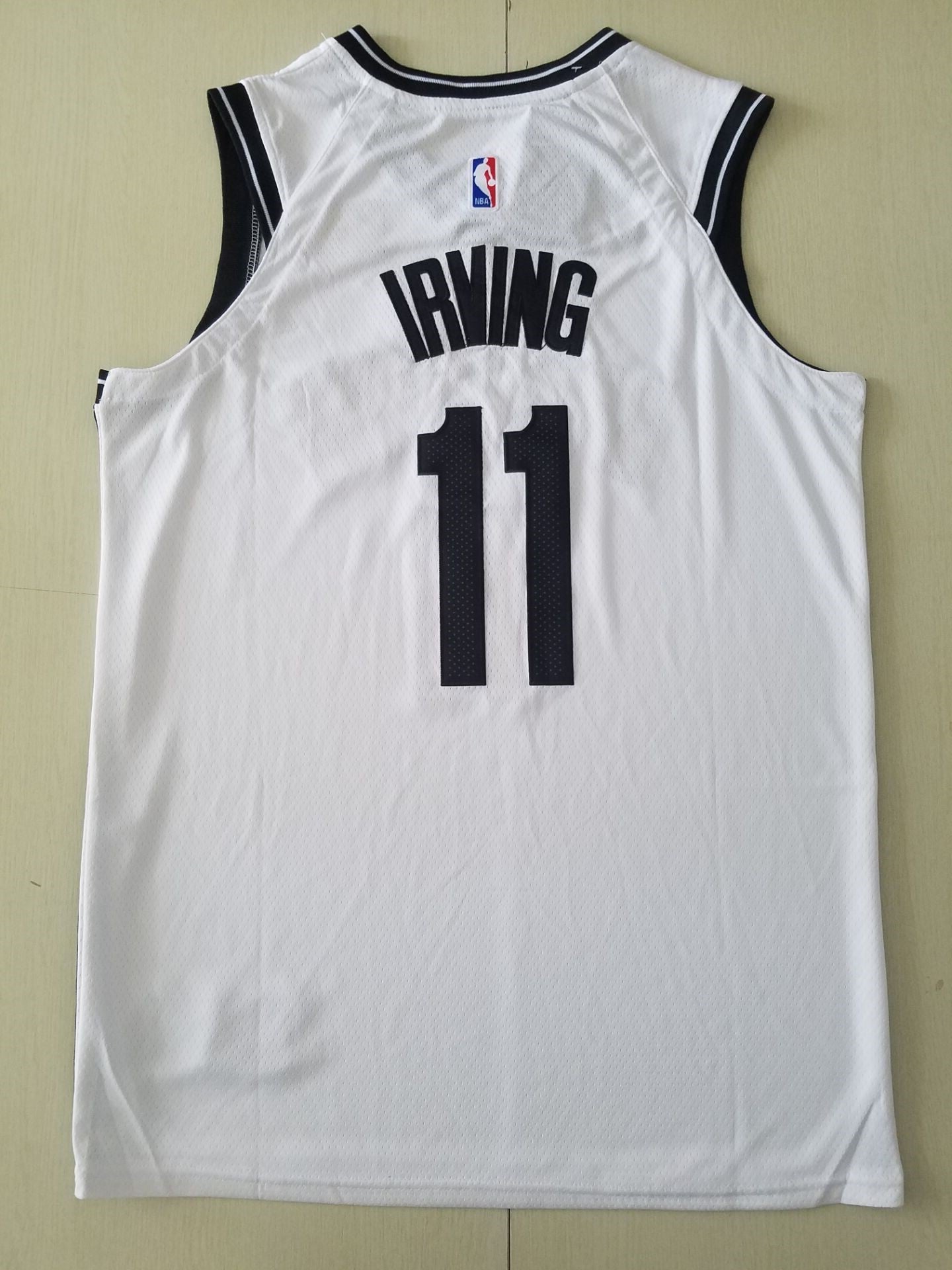 Men's Brooklyn Nets Kyrie Irving White 2019 Fast Break Player Movement Jersey