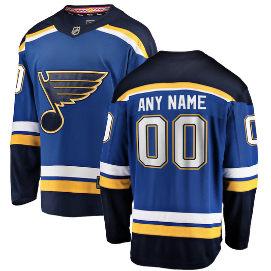 Men's St. Louis Blues Blue Home Breakaway Custom Jersey