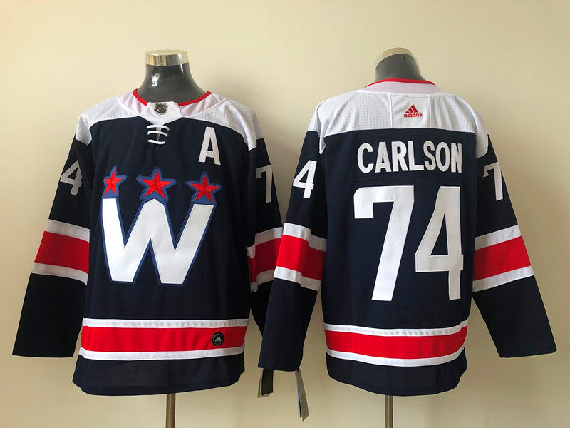 Men's Washington Capitals John Carlson #74 Navy Home Breakaway Jersey