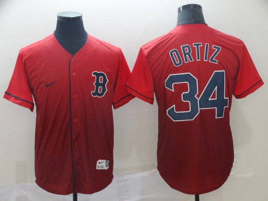 Men's Boston Red Sox David Ortiz #34 Red Fashion Stitched Jersey