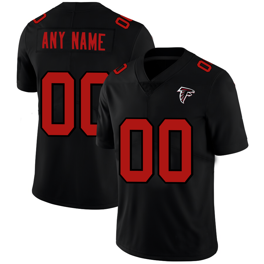 Custom Atlanta Falcons Black American Stitched Name And Number Christmas Birthday Gift Football Jerseys