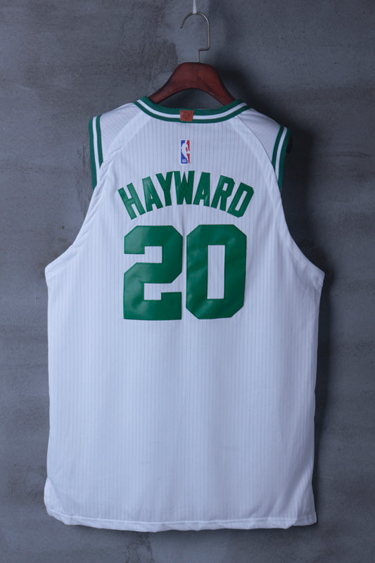 Men's Boston Celtics Gordon Hayward #20 NBA White Replica Jersey