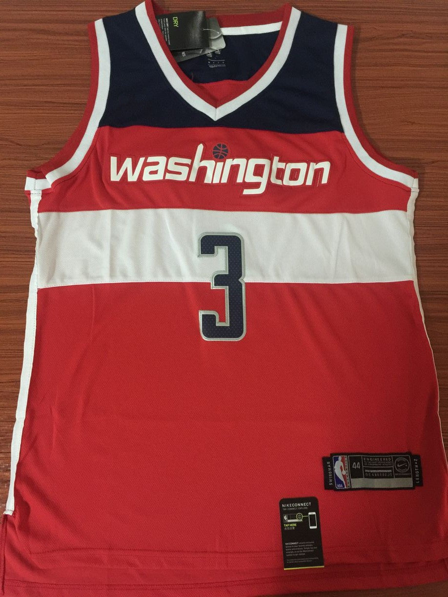 Men's Washington Wizards Bradley Beal #3 NBA Red Replica Jersey