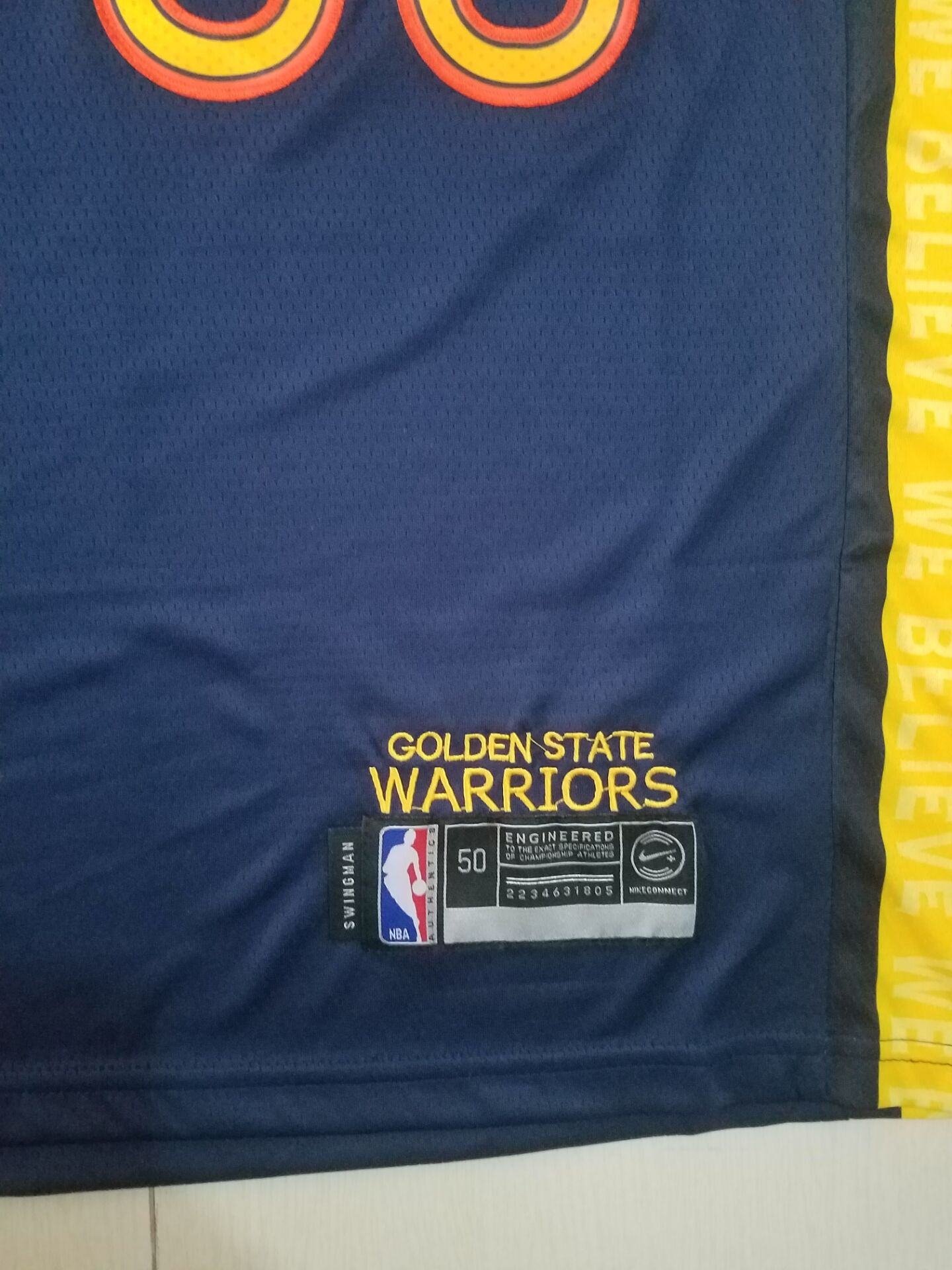 Men's Golden State Warriors Stephen Curry Navy Classics Jersey City Edition